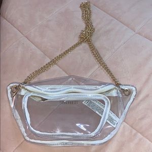 New - Forever 21 Fanny pack - clear/gold